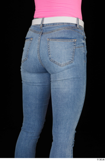 Vinna Reed blue jeans casual dressed thigh white belt 0006.jpg